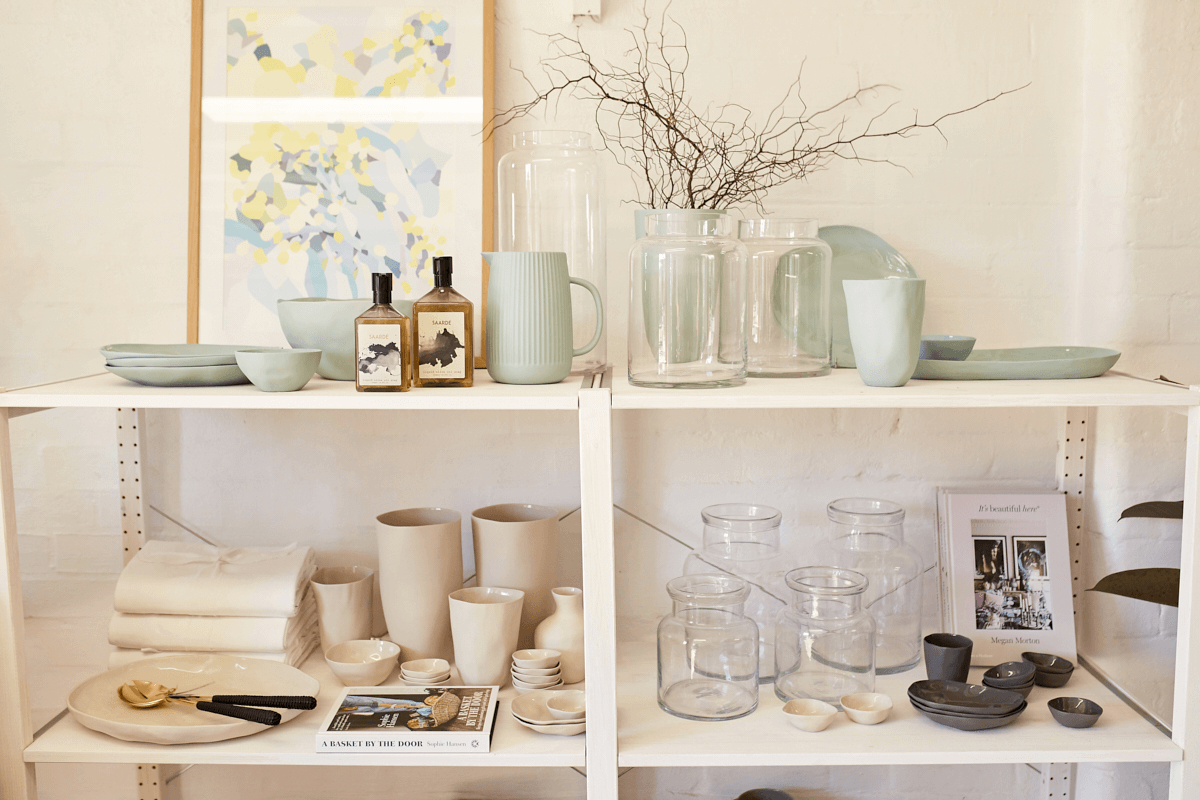 Interior design style shelf