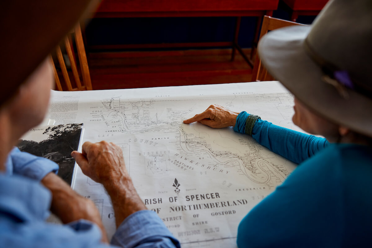 map reading with local historians on the waterways