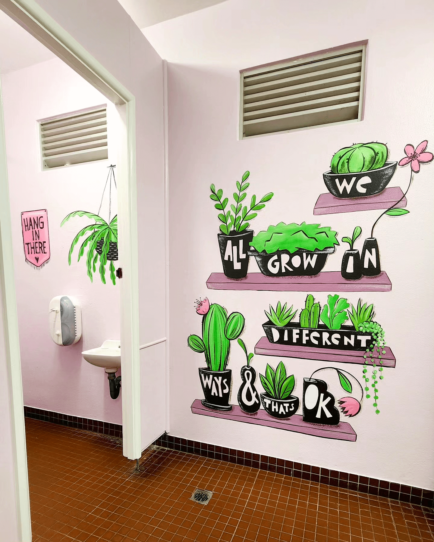 Budgewoi Pubic School Mural girls bathroom Ange Elder