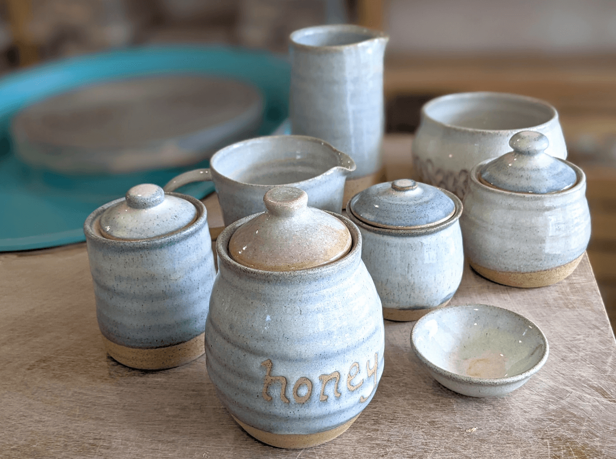 Centered Ceramics honey pots