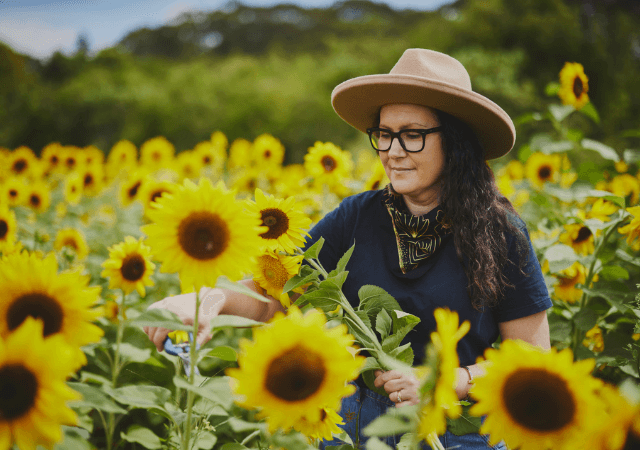 Pick your own sunflowers at Bloom Barn photo by James Horan