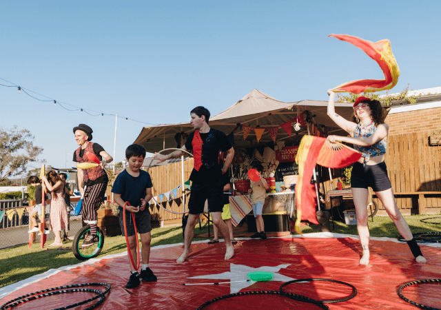 circus performers on central Coast