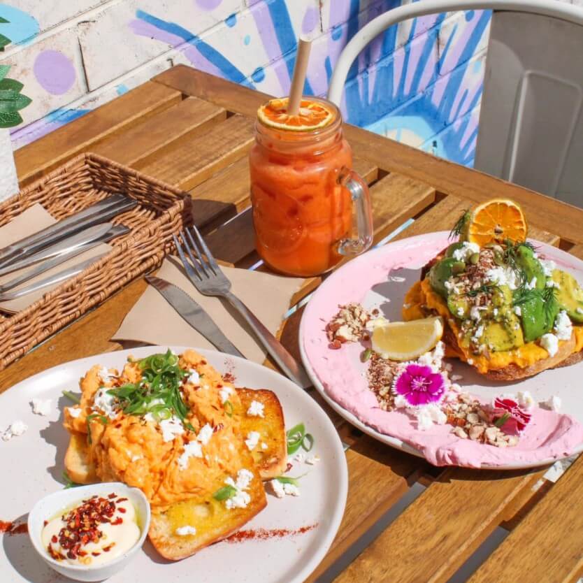 instagrammable colourful food plated up