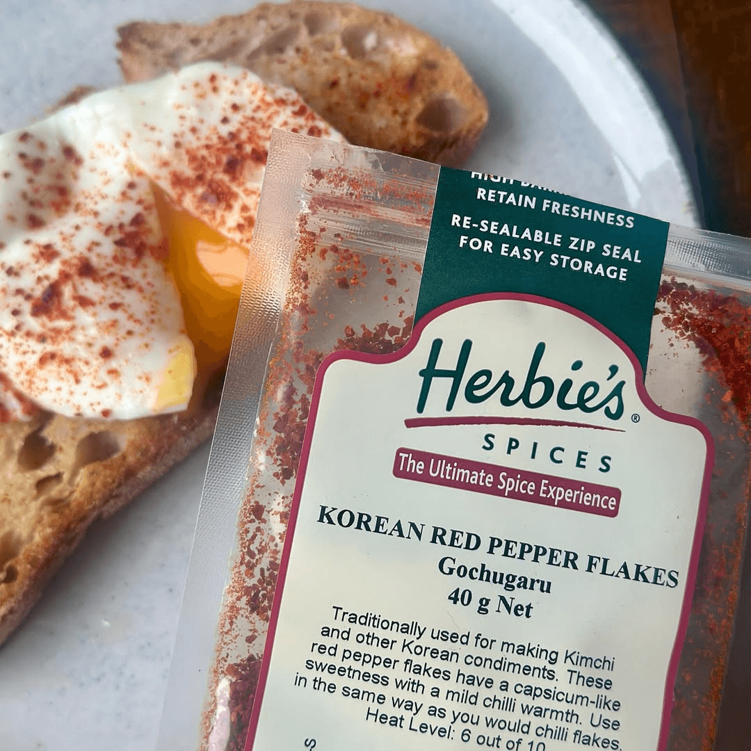 A packet of spices labelled 'Herbies Spices'.