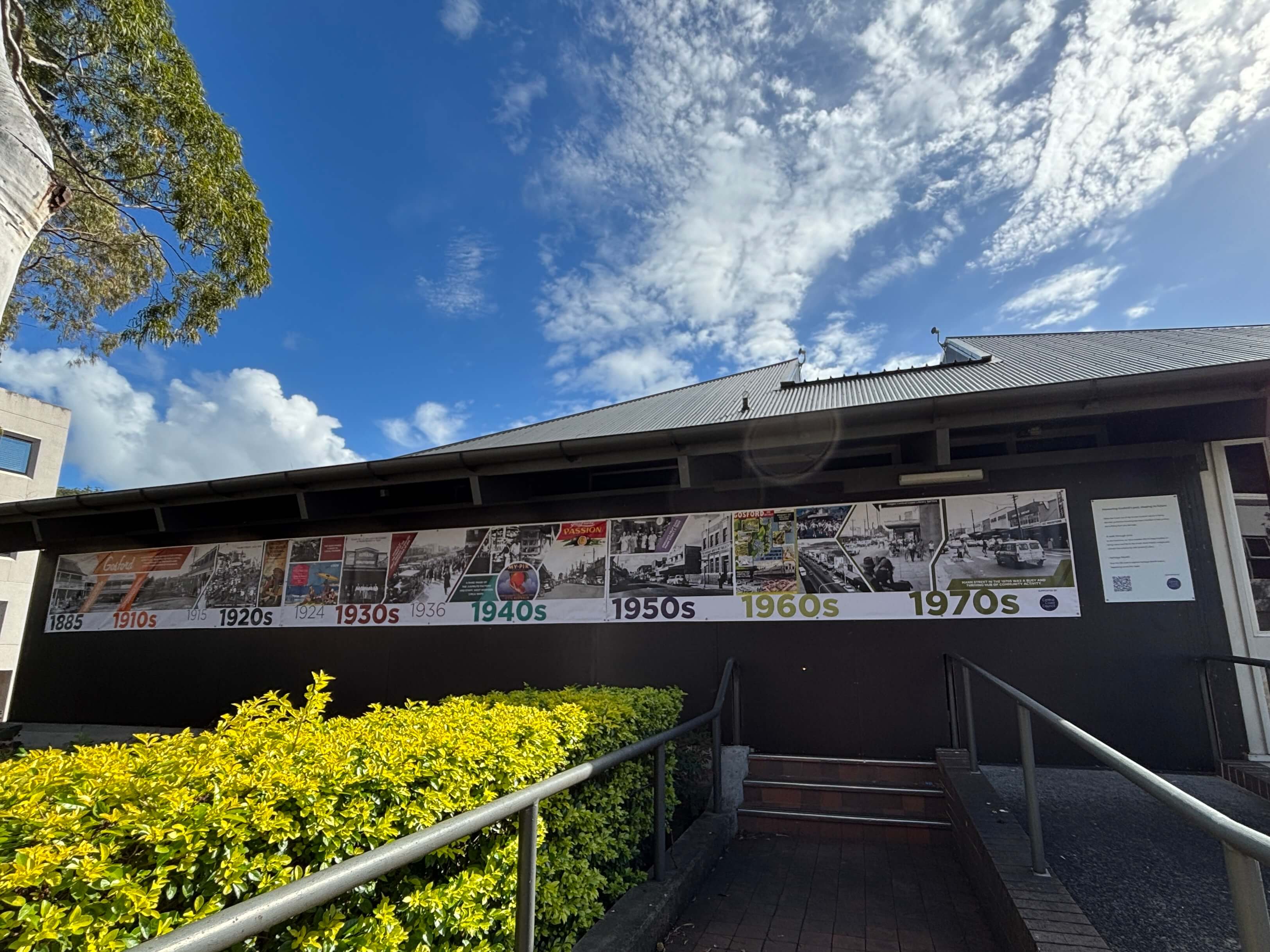 Gosford Library timeline banner Heritage Month 2026