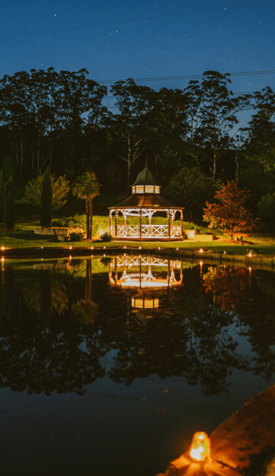 Wedding Venue at night in Yarramalong Valley