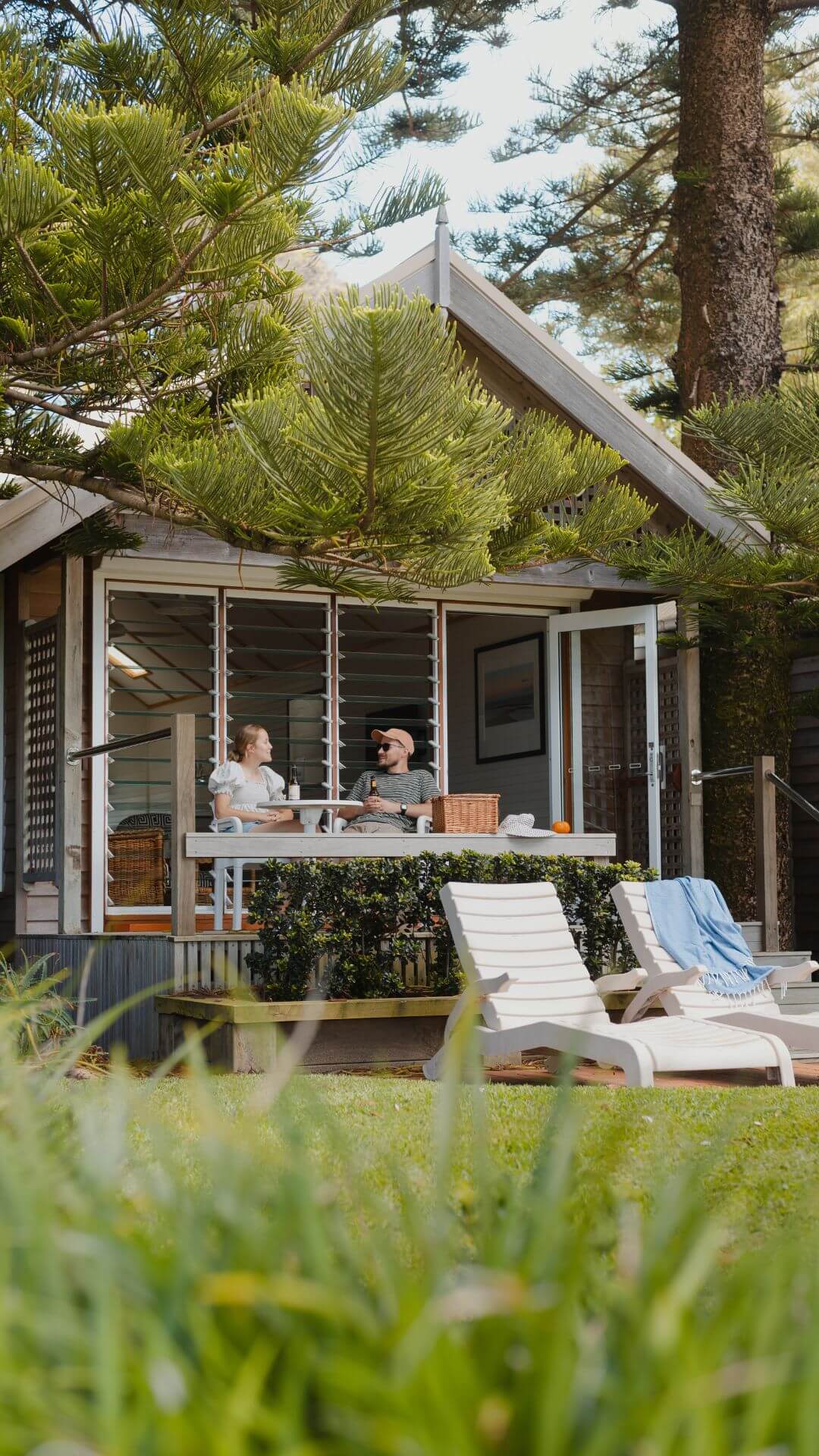 couple at beachside retreat