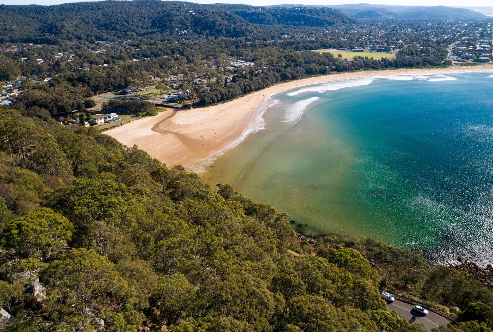 umina beach aerial view