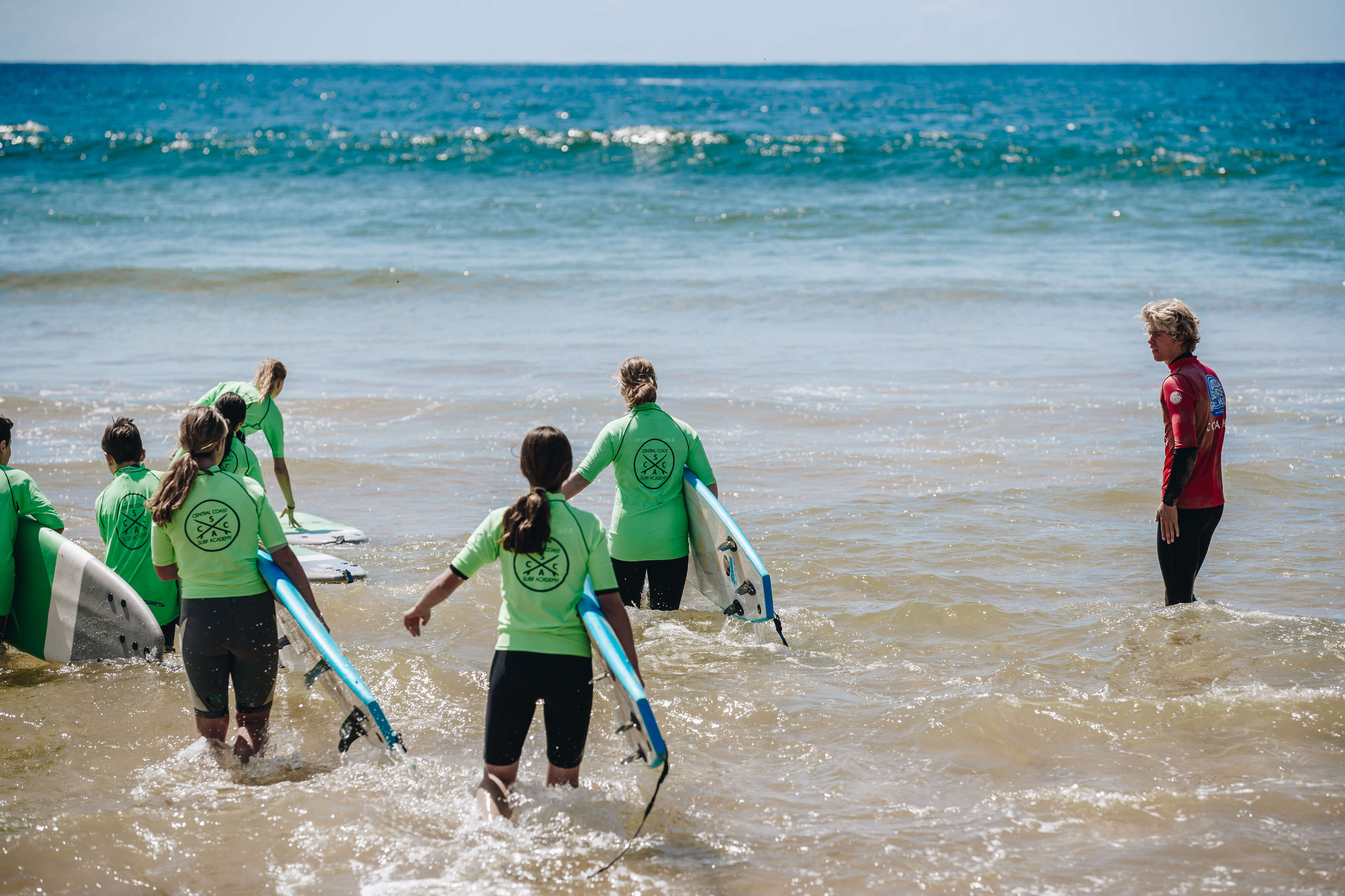 Central Coast Surf Academy in action