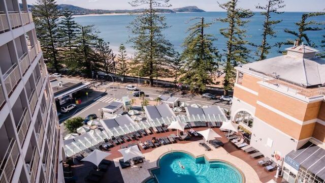 Hotel with view of the ocean