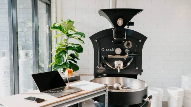 Coffee roasting machine at Legend Coffee Roasters 