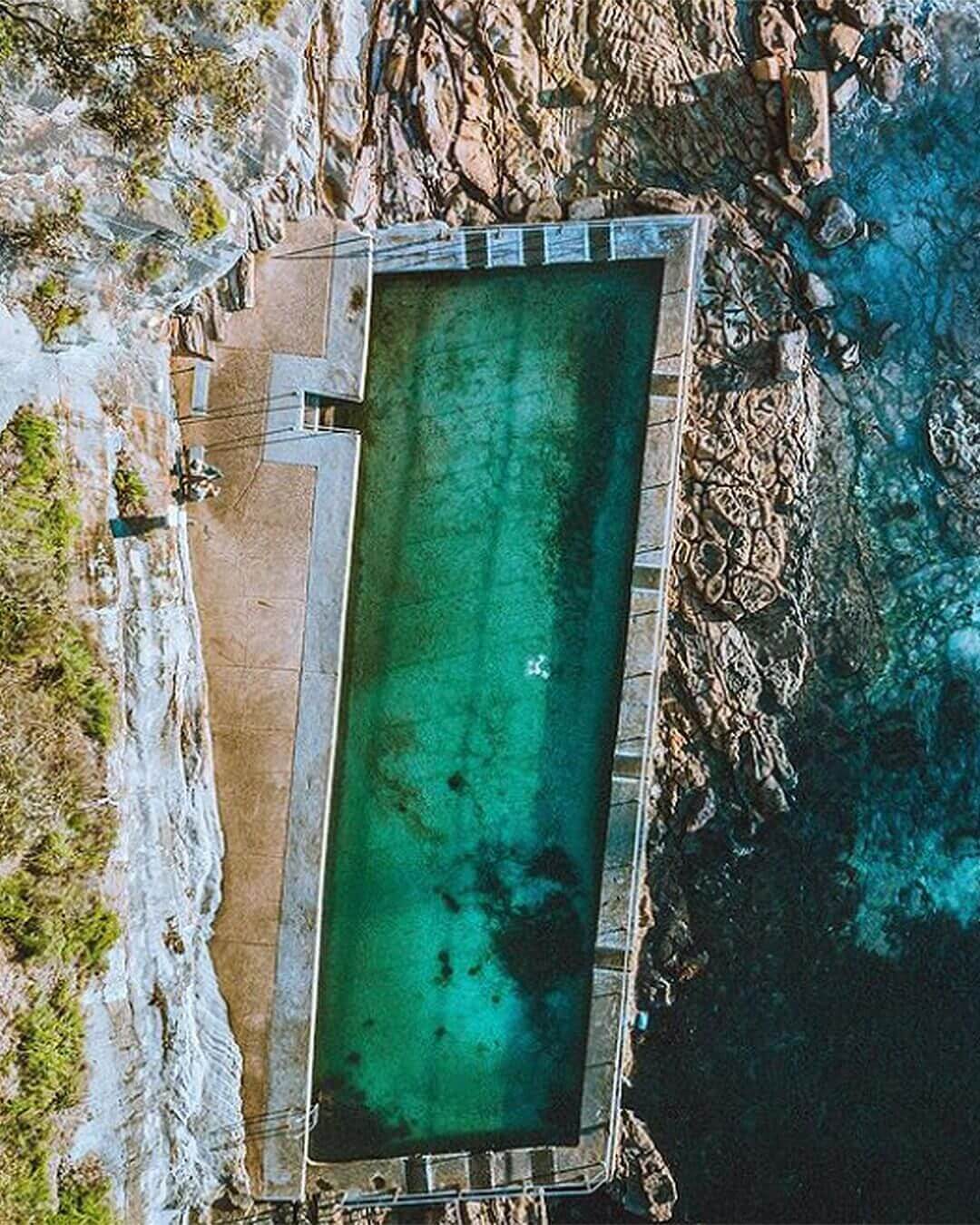 pearl beach pool from above