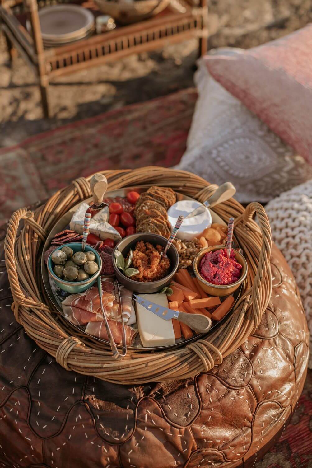 luxury picnic spread in national park