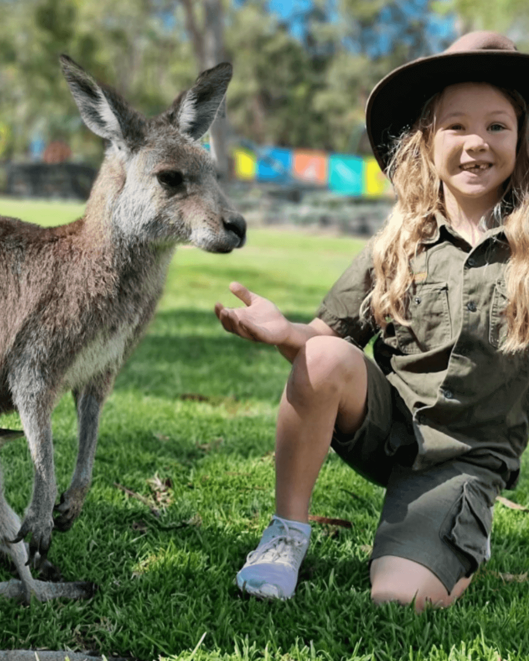 kid with kangaroo