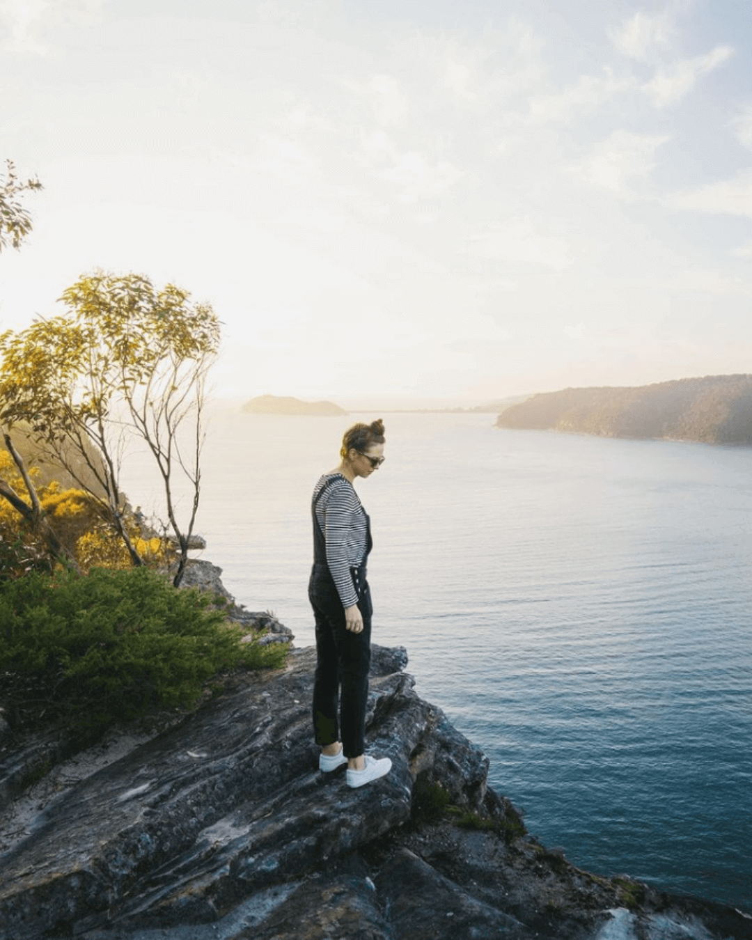 woman at lookout over river