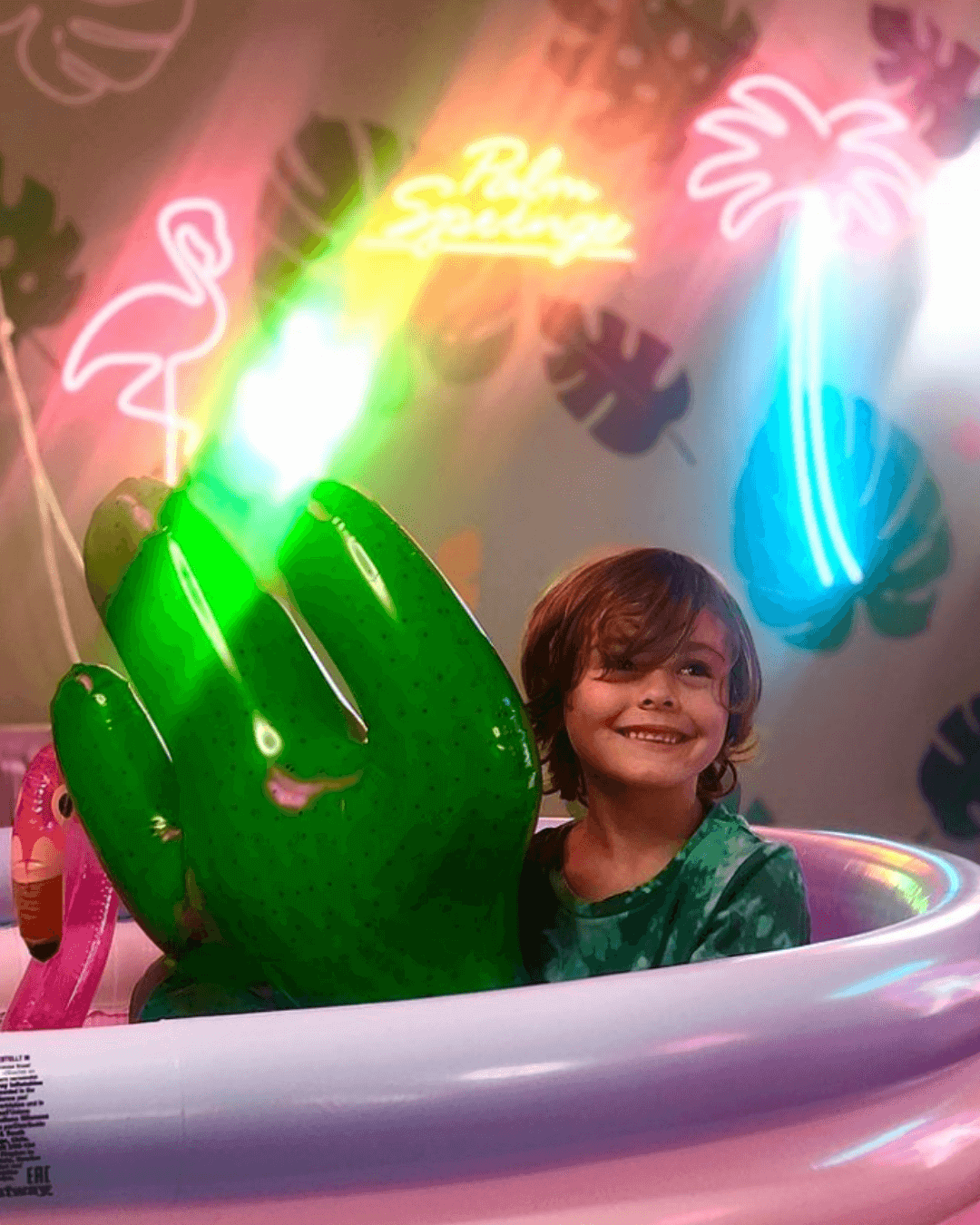 kid in themed selfie booth pop-up