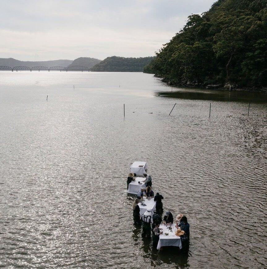 immersive in water seafood dining experience