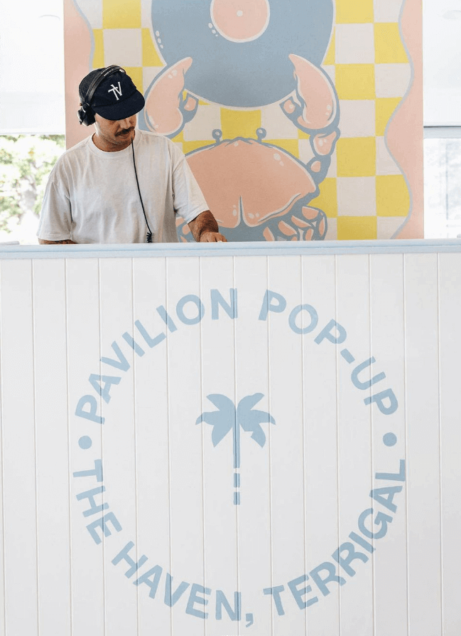 the Pavillion Pop Up Terrigal DJ