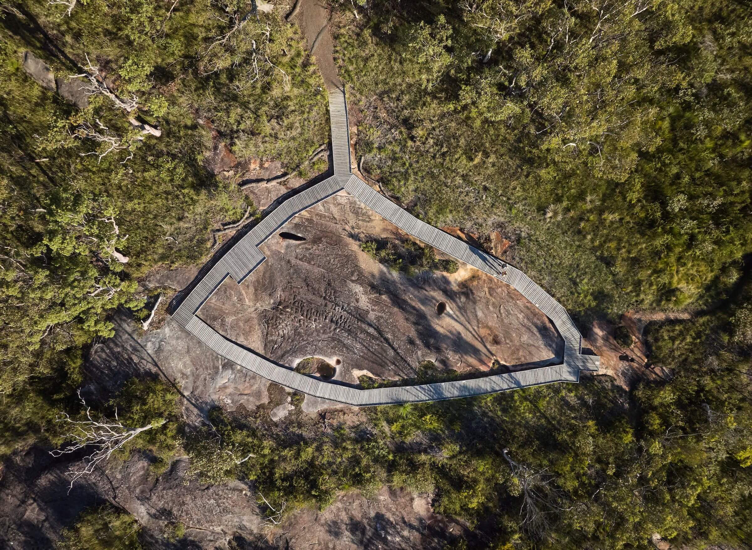 Bulgandry Aboriginal Art Site from above