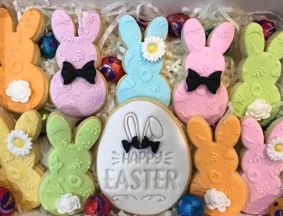 Personalised easter bunny cookies 