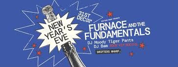 A poster explaining the NYE 2025 event at Drifter's Wharf.