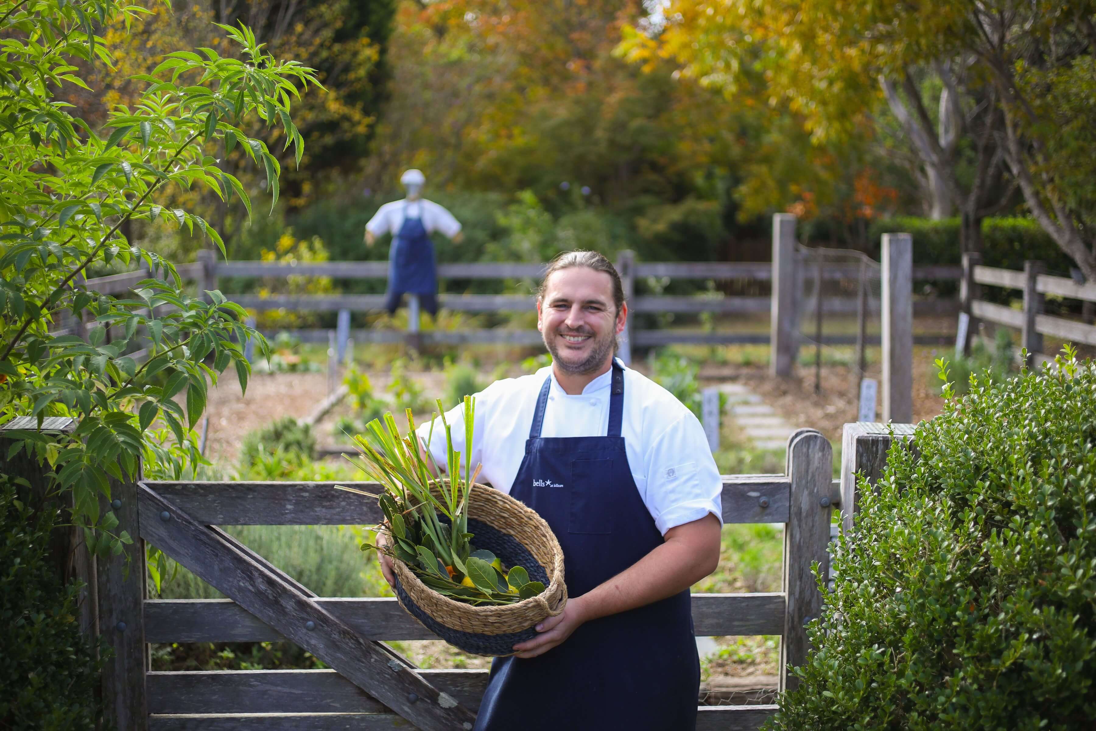 Bell's chef at their onsite garden kitchen