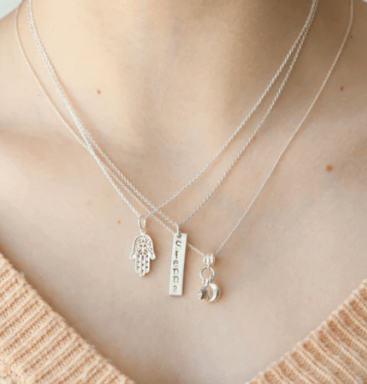 Sterling silver necklace with the name Sienna