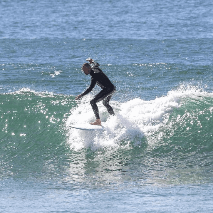 surfer in ocean on Central Coast