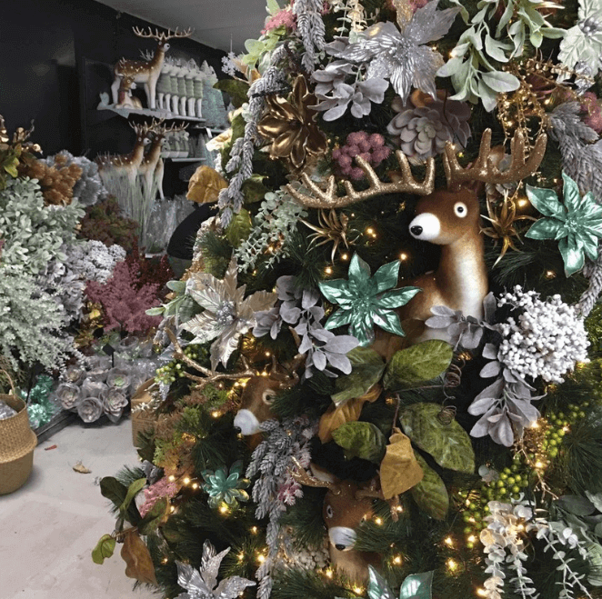 reindeer decoration on tree