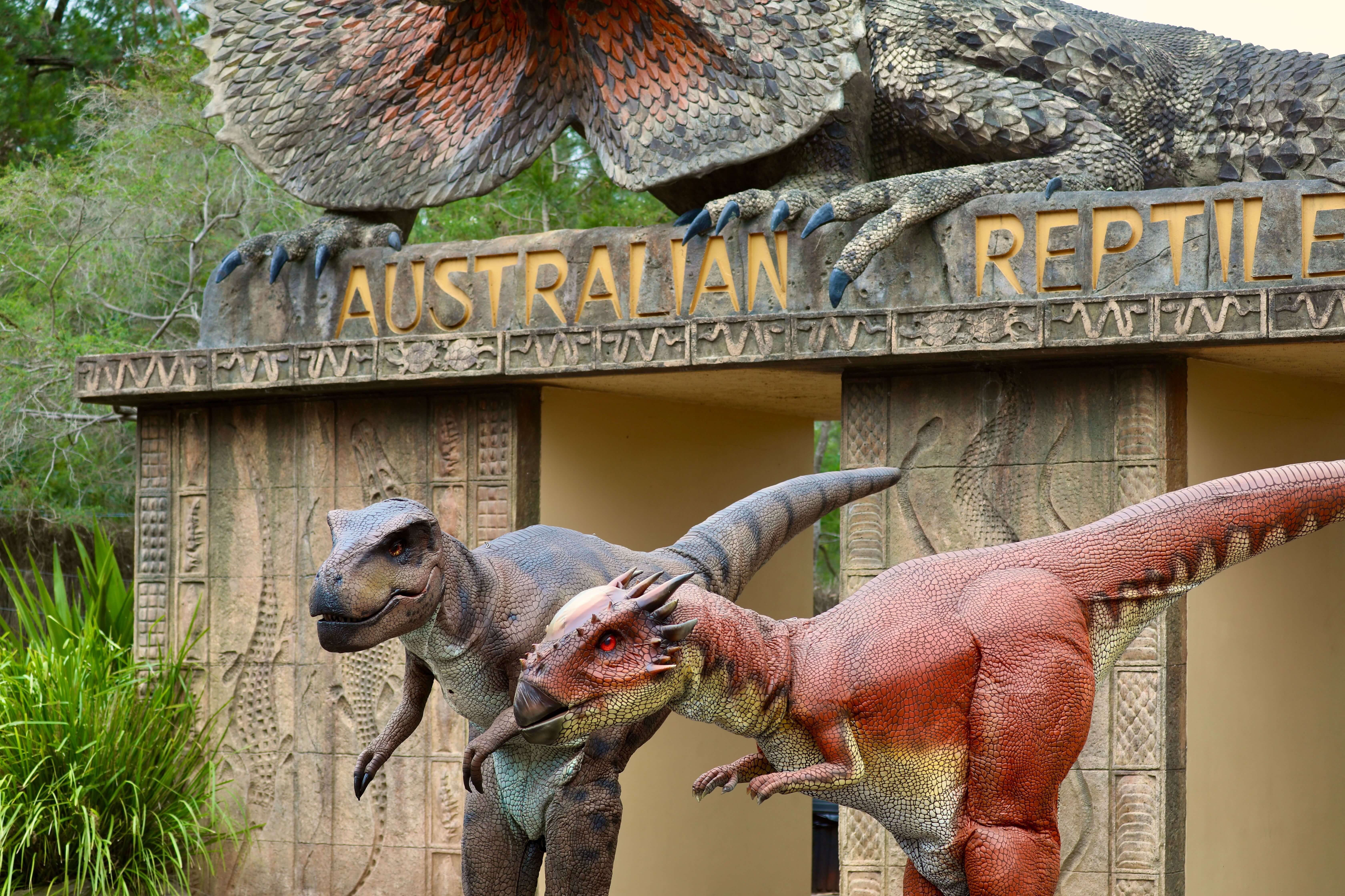 jurassic dinosaurs at reptile park