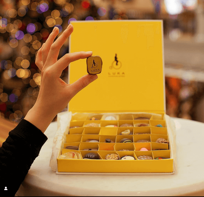 Box of handmade Chocolates by Luka Chocolates