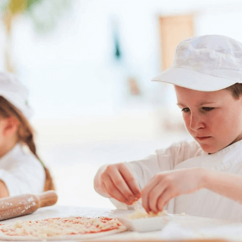 Pizza making at Magenta Shores Resort