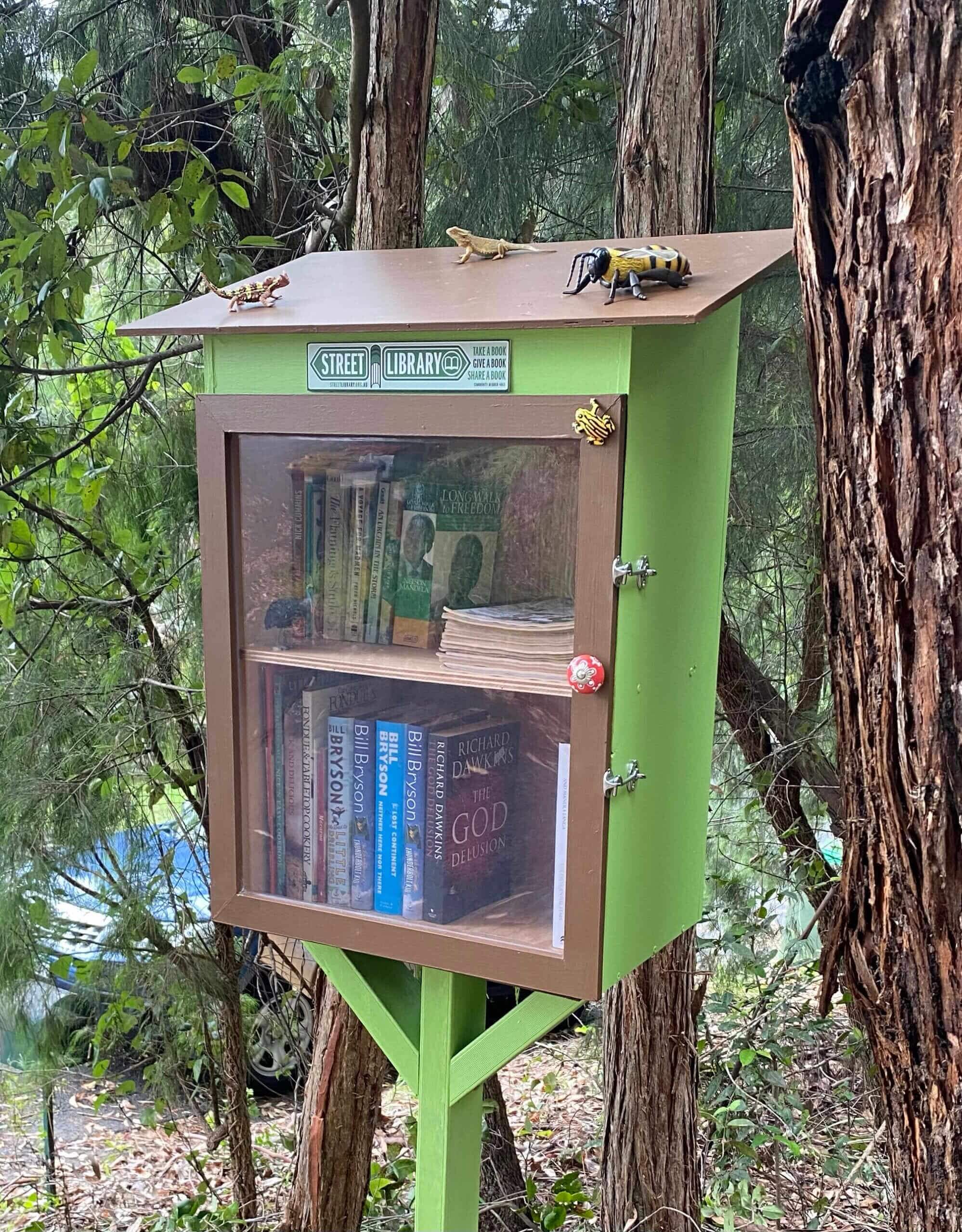 Timbertop Street Library in horsfield bay