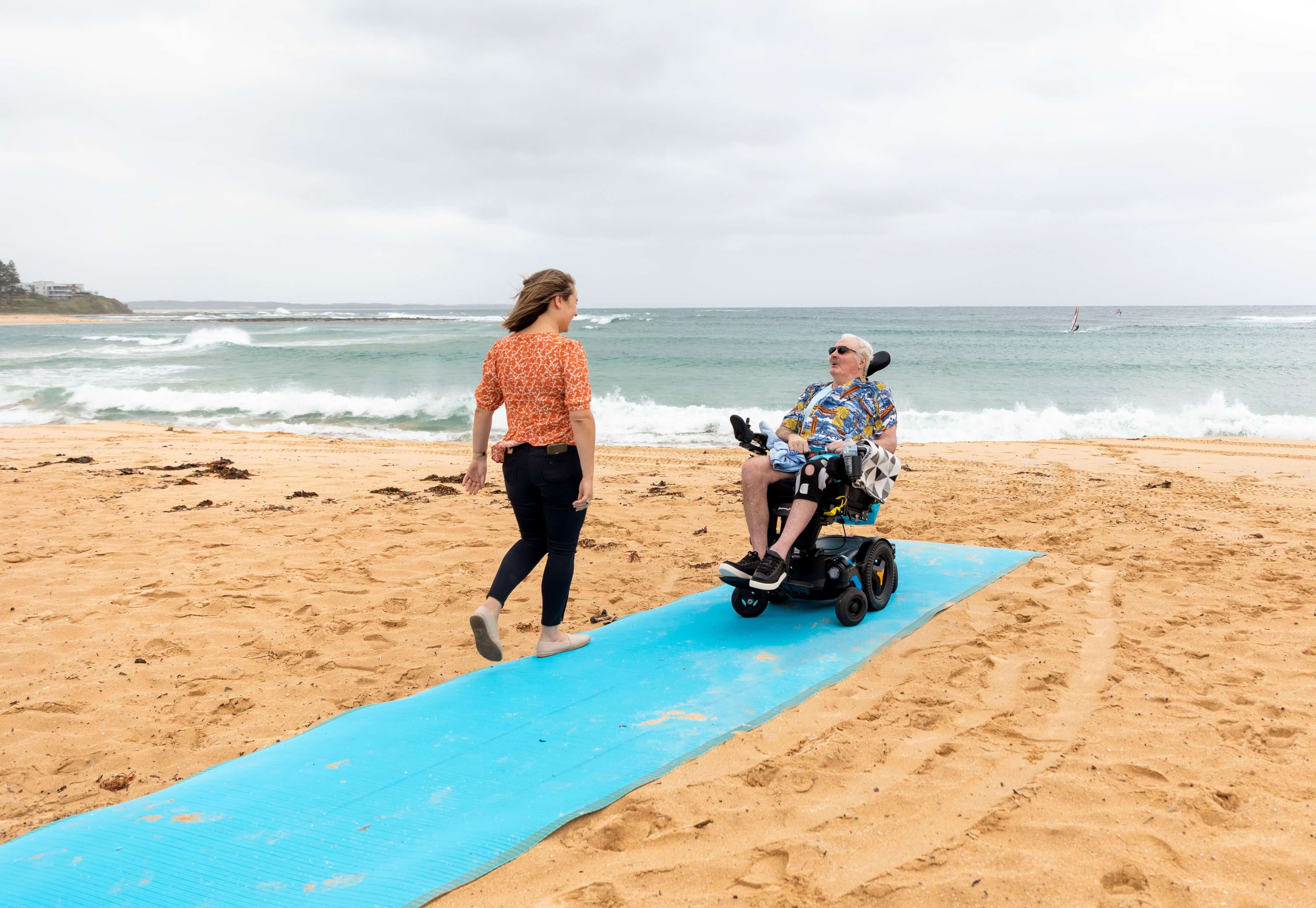 Beach matting at Toowoon Bay