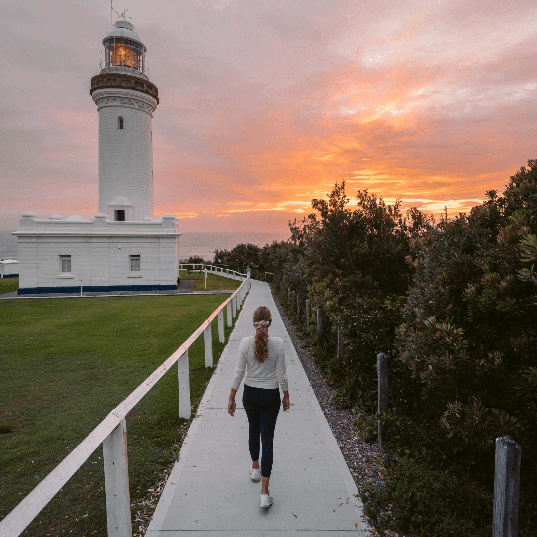 Walking to Norah Head lighthouse