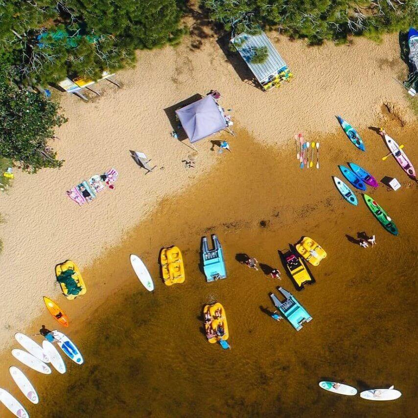 Aquafun Avoca Lake arial shot 