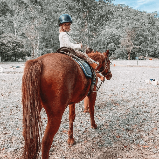 Child on horse at Glenworth Valley