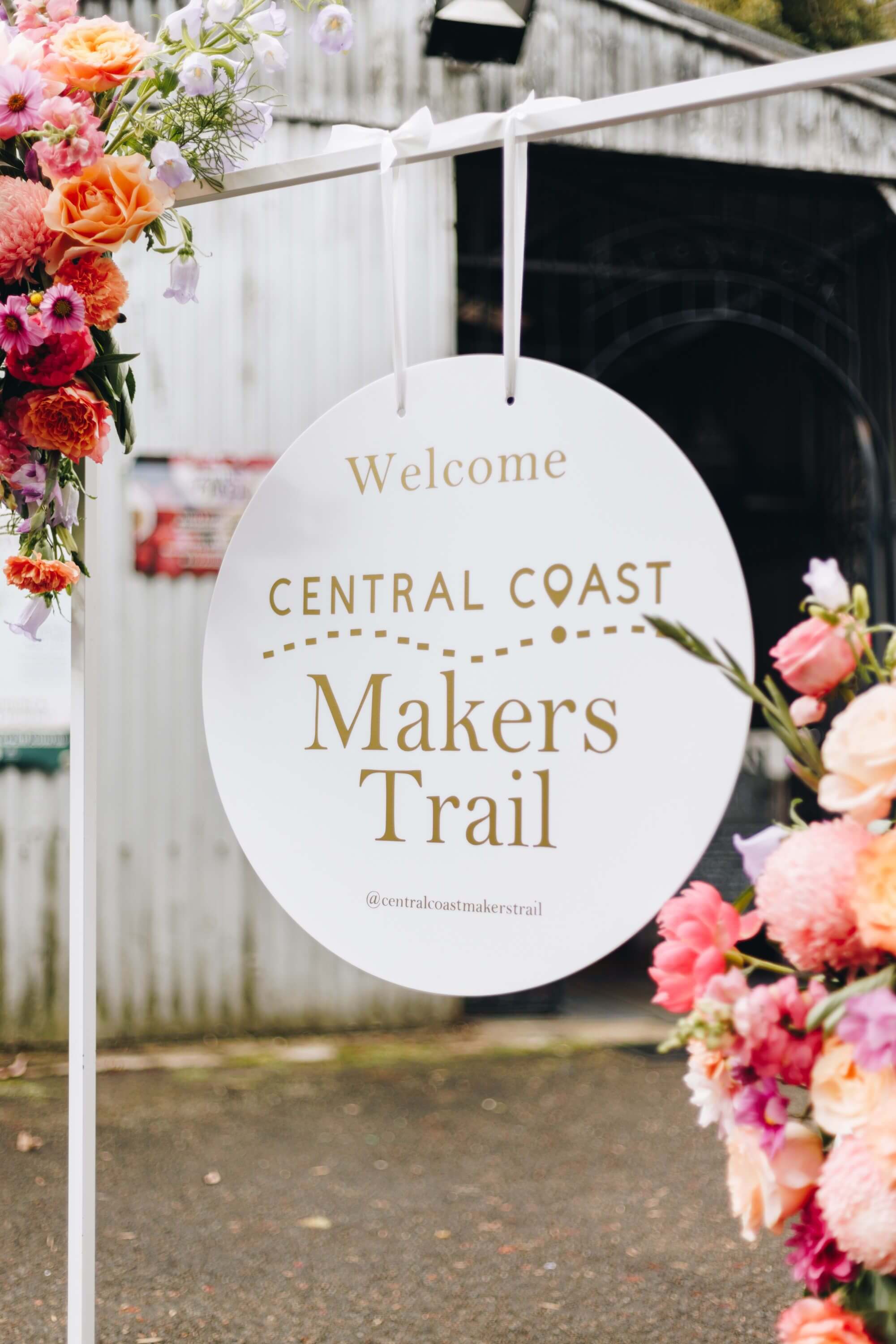 makers trail floral signage