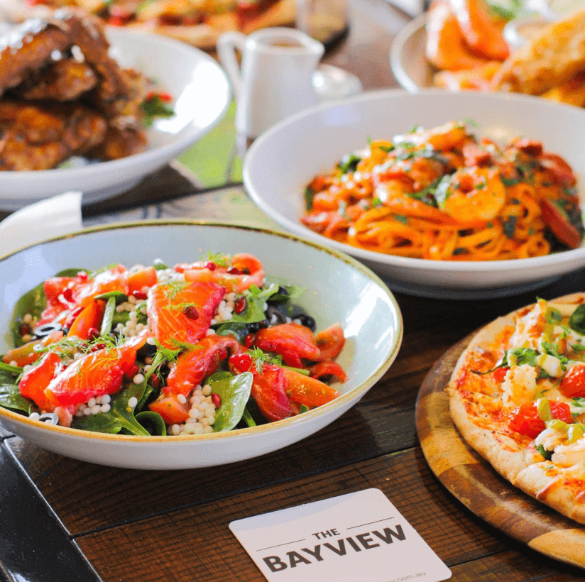 colourful pub food platters