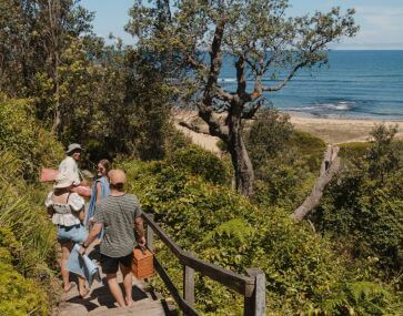 family picnic to beach