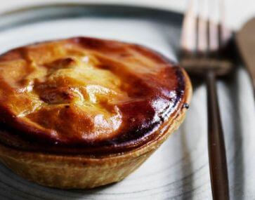 elegant image of pie and cutlery