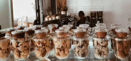 Lavendar Goat New Cookie Pots