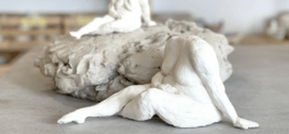 Clay figurative sculpture