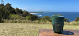 resuable coffee cup at crackneck lookout point