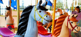Colourful Carousel horse