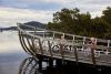 Ship hull as lookout over waterway